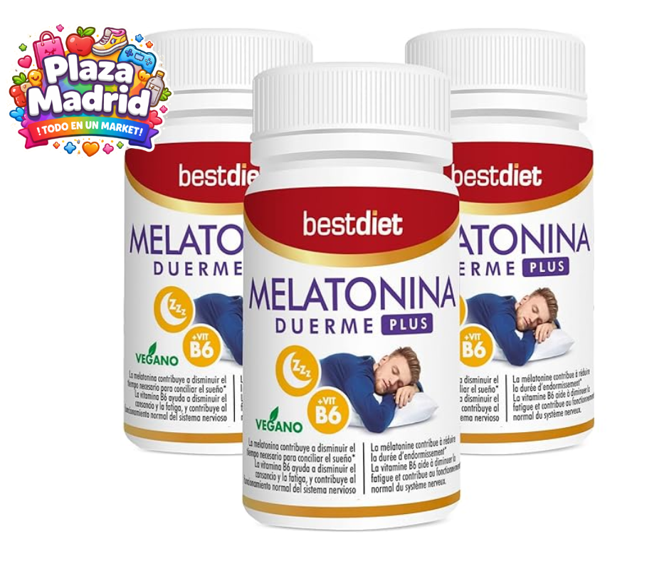 SUP Melatonina Duerme Plus 60 Cápsulas – Sueño Profundo y Reparador - 3 botes