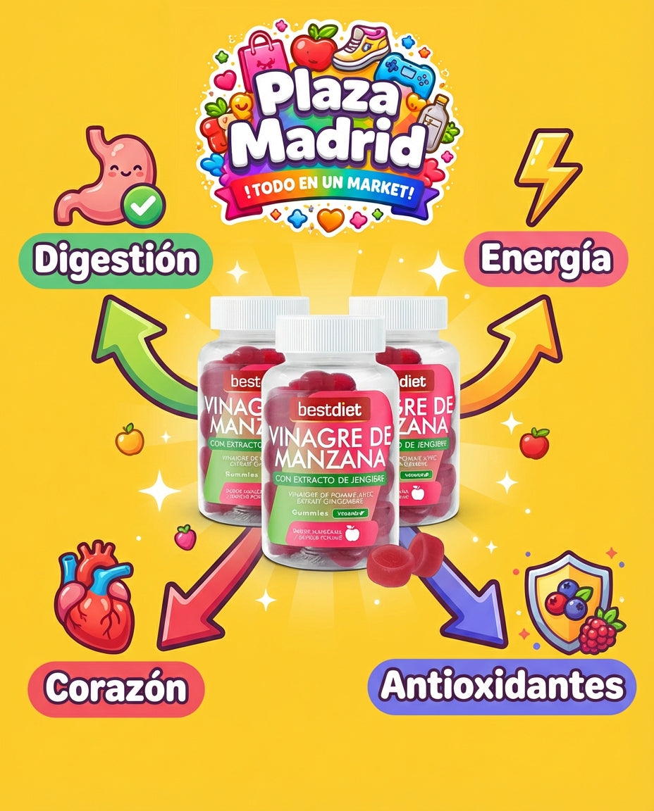 Gomitas de Vinagre de Manzana para Adelgazar y Recuperar Energía ⚡⚡