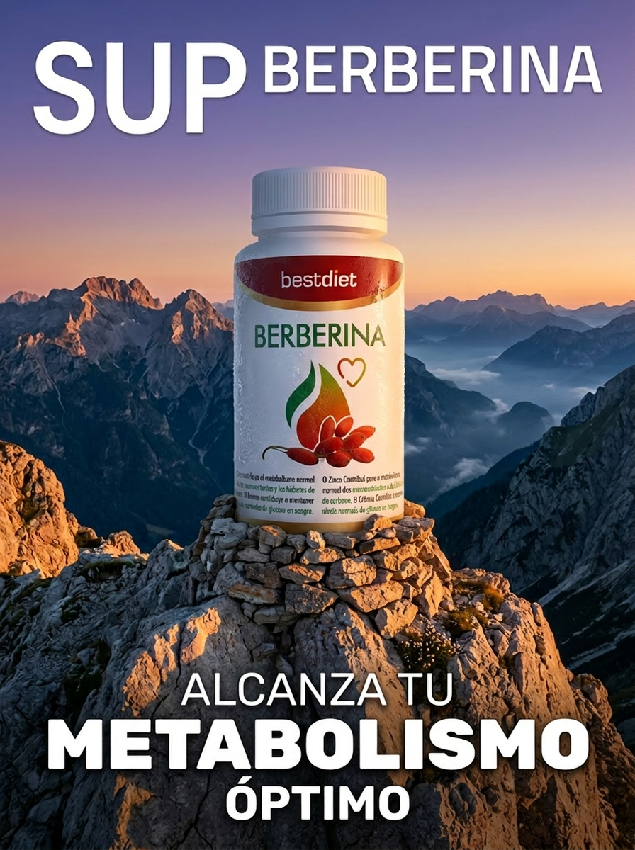 SUP Berberina 30 Cápsulas - Regulador de Glucosa, Colesterol y Peso | Antioxidante Natural